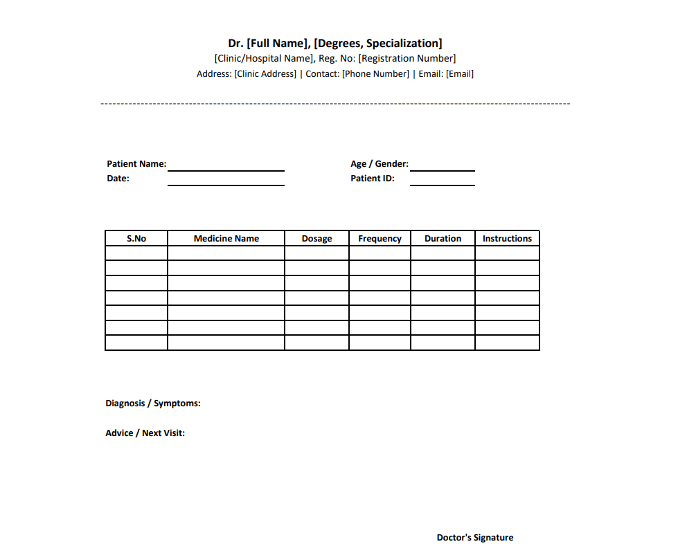Small Clinic Management Tool – Prescription